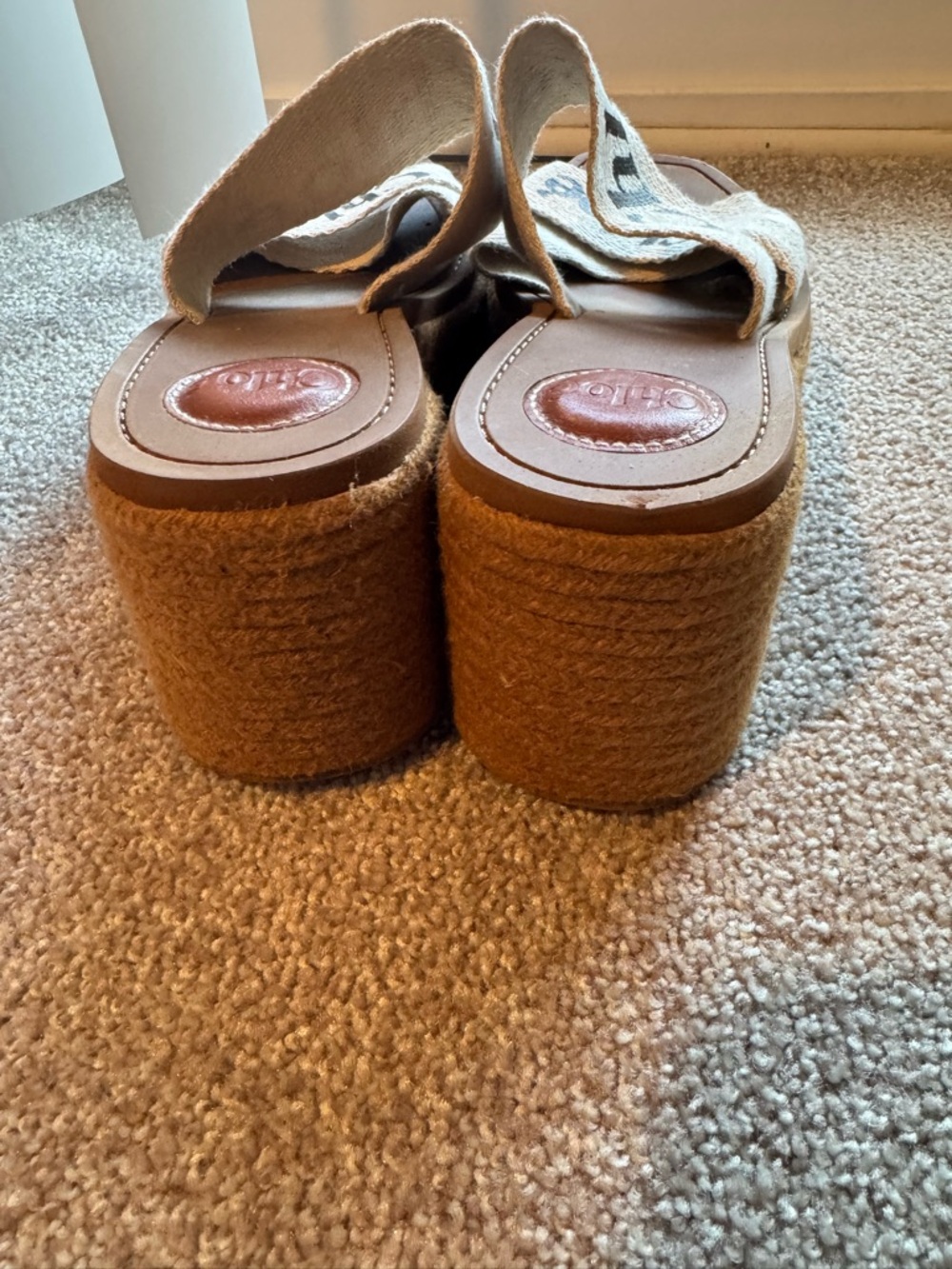 AUTHENTIC Chloé Woody Platform Sandals size 39 - Picture 3 of 5